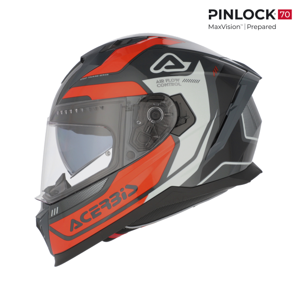Casca Acerbis X-Way Graphic Orange/Grey-5