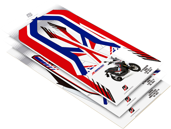 Scooter Decal Set Blue, Red, White, 2, nordicamoto.ro