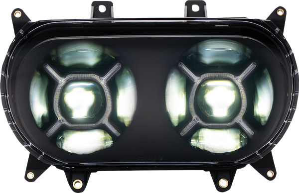 Double-x Led Headlight Black, 2, nordicamoto.ro