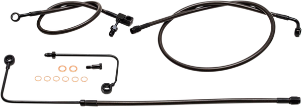 Midnight Braided Brake Line Kit Black, Midnight 30, 1, nordicamoto.ro