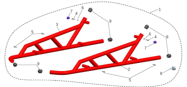 BĂRI PROTECȚIE LATERALĂ UTV CFMOTO ZFORCE 800 TRAIL / 950 TRAIL / 950 SPORT, 4, nordicamoto.ro