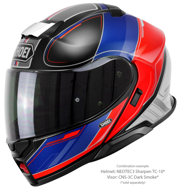 Casca Flip-up SHOEI NEOTEC3 SHARPEN TC-10 Albastru/Rosu/Alb XXL-2