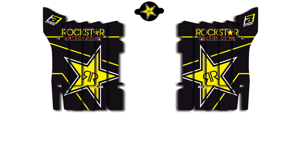 Rockstar Rad Louver Decals Black, Yellow, 1, nordicamoto.ro