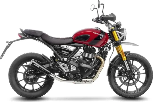 Tobă de eșapament LeoVince GP One Slip-On pentru Triumph Scrambler 400 X, 3, nordicamoto.ro