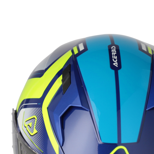 Casca Acerbis X-Way Graphic Blue/Yellow-2