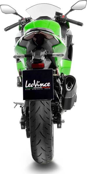 Tobă de eșapament LeoVince LV-14 R Black Edition Slip-On pentru Kawasaki Z400 / Z500, 5, nordicamoto.ro
