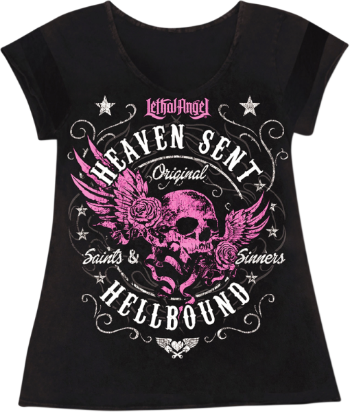 Tee Wmens Heaven Sent Xl Black XL, 1, nordicamoto.ro