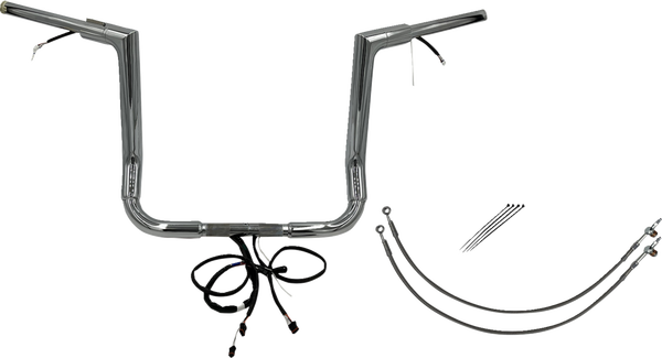 Plug & Play Ez Install 1-1/2(r) Flat Top Handlebar Kit Silver, 1, nordicamoto.ro