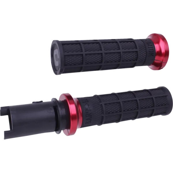 Hart-luck Signature V-twin Lock-on Grips Red, Black, 1, nordicamoto.ro