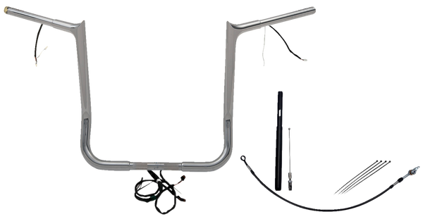Plug & Play Ez Install 1-1/4(r) Pointed Top Handlebar Kit Silver, 1, nordicamoto.ro