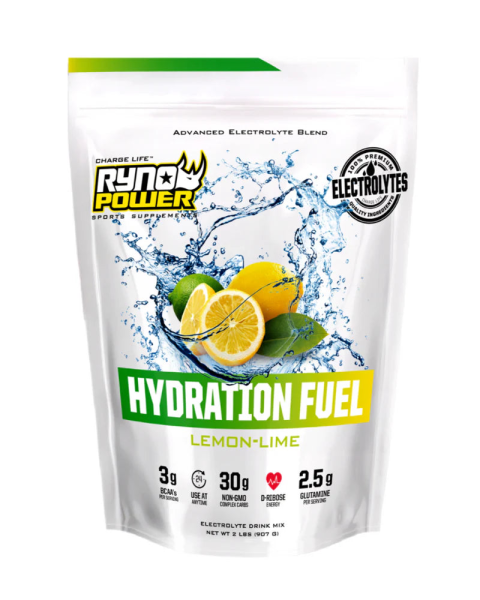 Pudră pentru băutură cu electroliți Ryno Power HYDRATION FUEL Lemon-Lime, 907 g, 20 de porții, 1, nordicamoto.ro