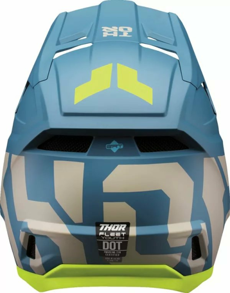 THOR Youth Fleet Forge Helmet Yellow, Blue -4