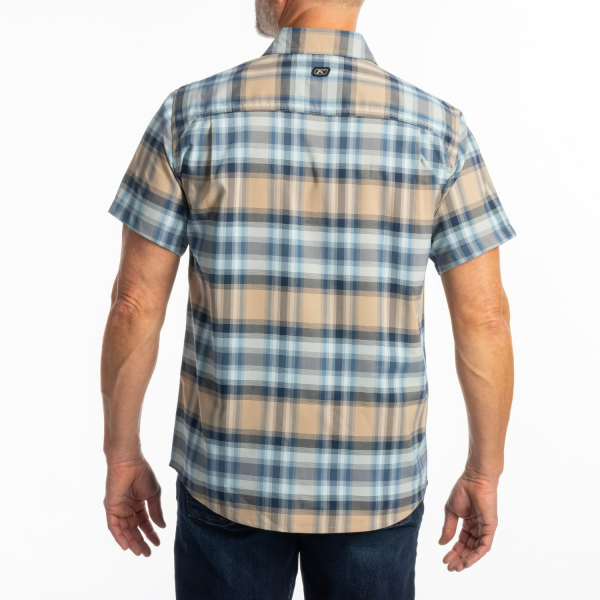 Camasa Klim Nero Stretch Mineral Blue - Golden Brown-6