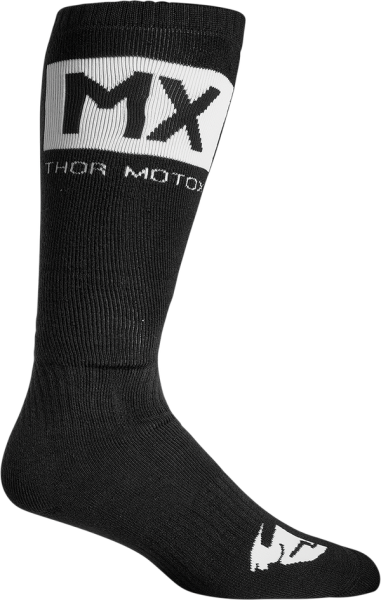 Sosete Thor MX Solid Black/White