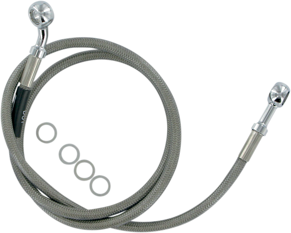 Cycleflex Extended Length Front Brake Line Kit Silver, Polished Oversize [+152 mm (6'')], 1, nordicamoto.ro