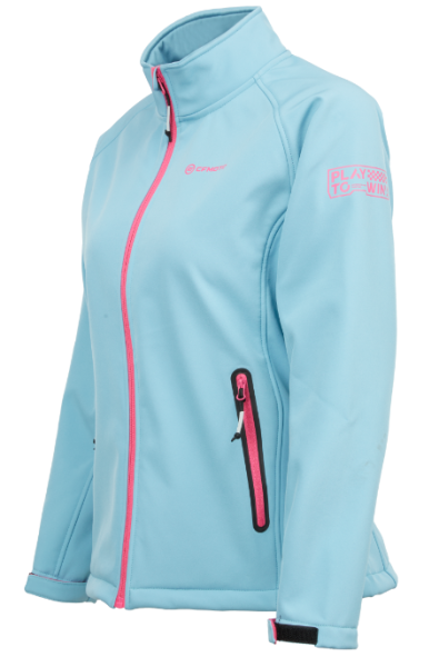 GEACĂ DAMĂ SOFTSHELL SAXE CFMOTO – ALBASTRU/ROZ, 5, nordicamoto.ro