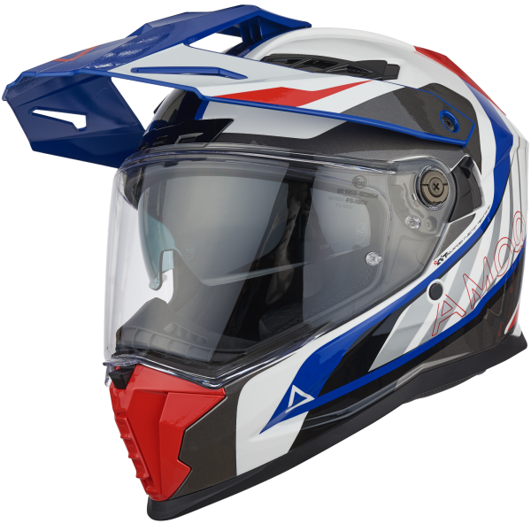 AMOQ Helmet AI100 Mojave white/red/blue, XS-1