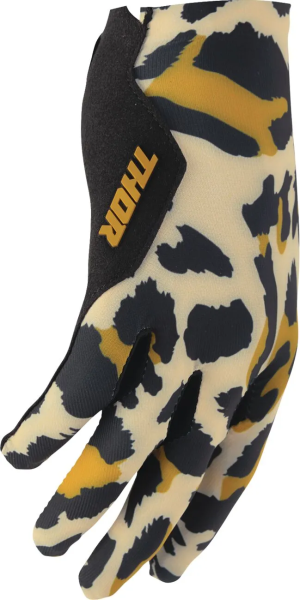 Women's Sportmode Cheetah Gloves Brown, Black -2