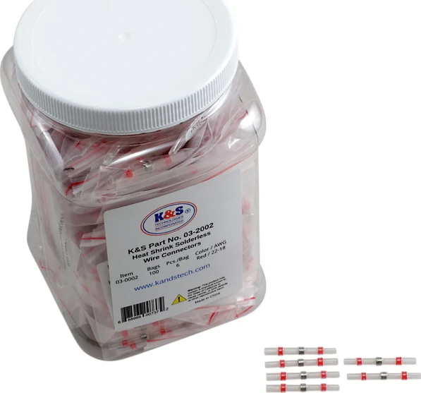 Heat-shrink Solderless Wire Connector Kit/refill Red