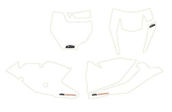 Set stickere pentru numere de concurs KTM 17-19 Alb-1