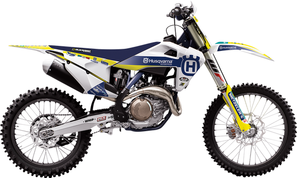 Trophy Graphic Kit With Seat Cover Yellow, White, Blue, 2, nordicamoto.ro
