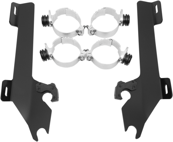 Fats/slim Windshield Trigger-lock Complete Mount Kit Black, 1, nordicamoto.ro
