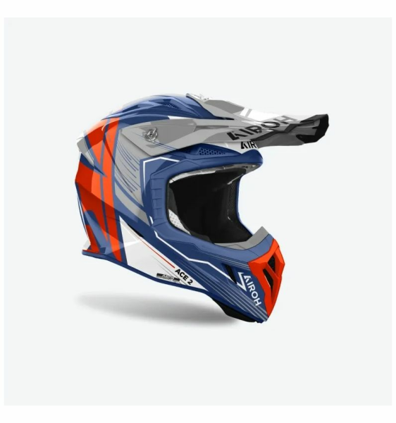 Casca AIROH Aviator Ace 2 Engine Blue/Grey/Orange-1