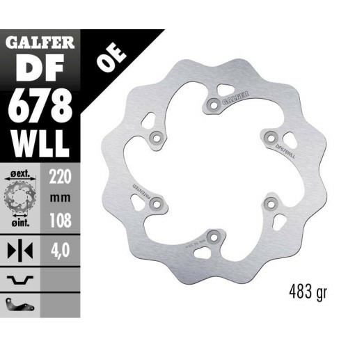 Disc frana spate GAS GAS EC 125/450 Galfer Solid