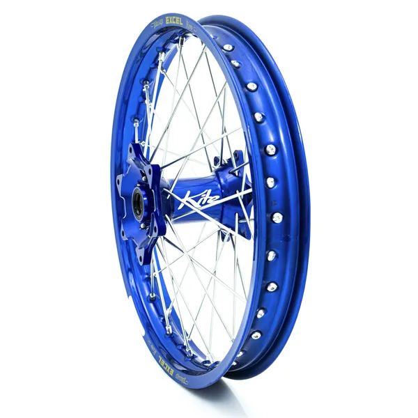 Elite Mx-en Wheel, Silver Spokes Blue Hub -0