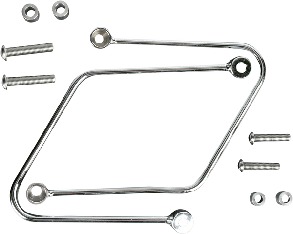 Saddlebag Support Brackets Chrome Silver, 3, nordicamoto.ro