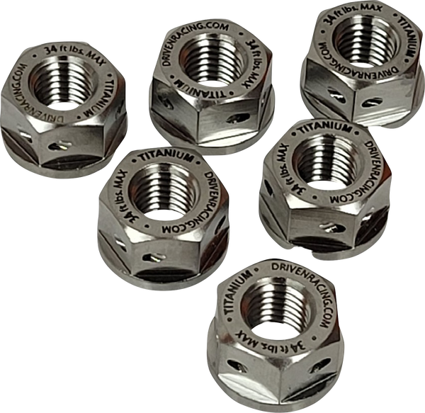 Titanium Sprocket Nuts Silver, 2, nordicamoto.ro