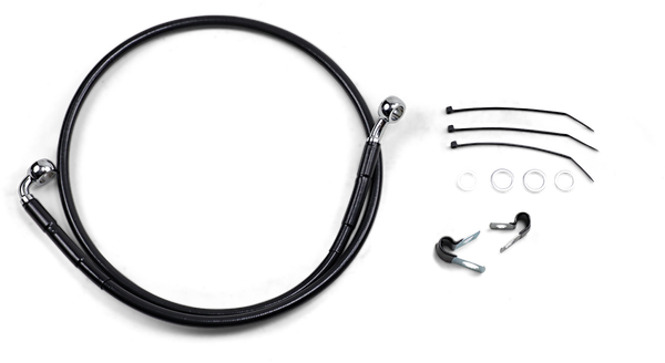Stainless Steel Brake Line Kit Black, 1, nordicamoto.ro