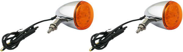 Probeam® Universal Led Bullet Bezel Turn Signals Chrome, 3, nordicamoto.ro