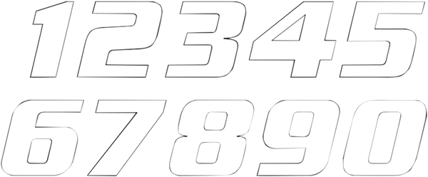One Series Numbers White, 3, nordicamoto.ro