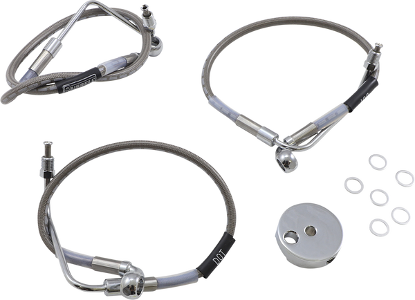 Stock Length Front Brake Line Kit Silver, 1, nordicamoto.ro