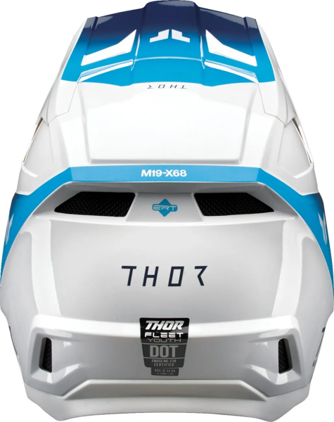 THOR Youth Fleet Storm Helmet White, Blue -3
