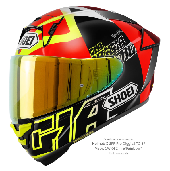 Casca Integrala SHOEI X-SPR PRO DIGGIA2 TC-3 Negru/Rosu/Galben XS, 6, nordicamoto.ro
