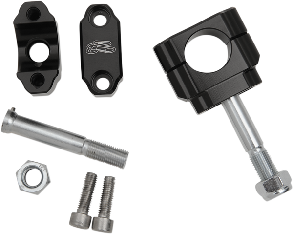 Rubber-mounted Handlebar Clamp Black, 1, nordicamoto.ro