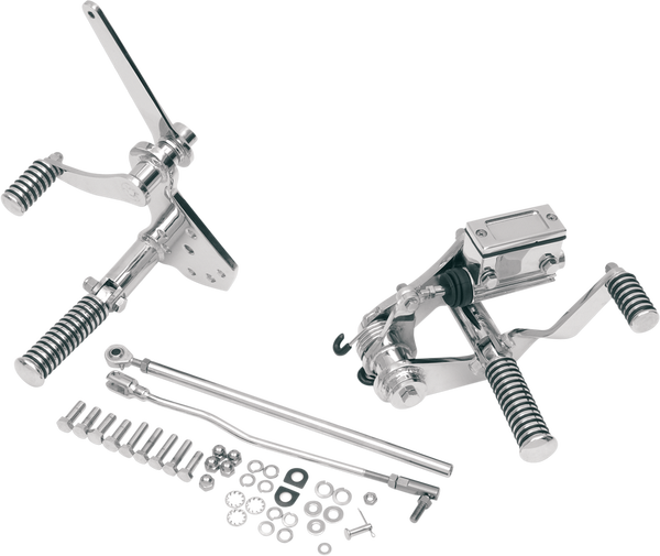 Forward Control Kit With Pegs Silver Standard, 1, nordicamoto.ro