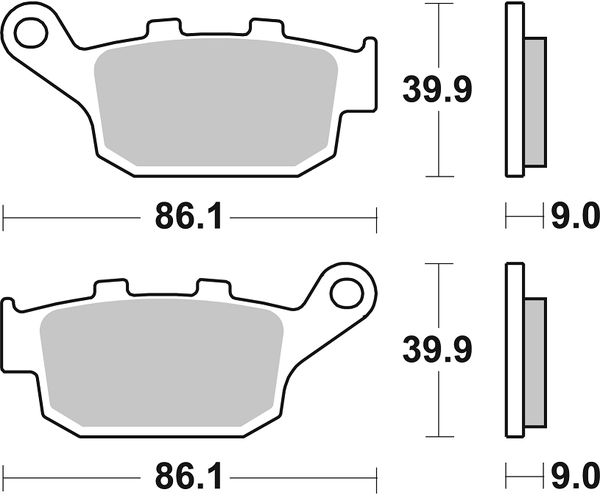 Hf Street Ceramic Organic Brake Pads, 1, nordicamoto.ro