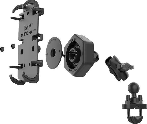 Quick Grip Phone Mount With U-bolt Base Black -1