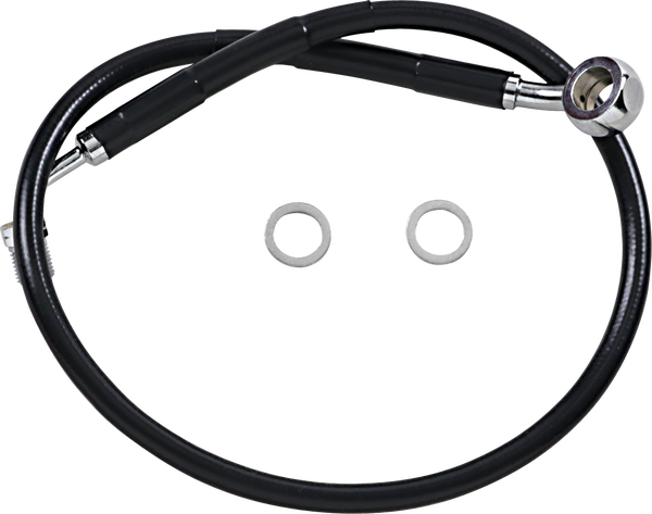 Extended Length Stainless Steel Brake Line Black, Vinyl Coated Oversize [+51 mm (2'')], 1, nordicamoto.ro