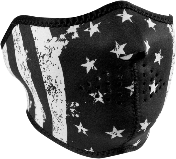 Half Mask Blk/wht Flag Black, 1, nordicamoto.ro
