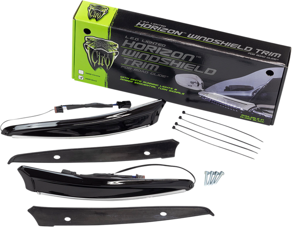 Horizon Led Lighted Windshield Trim Black, 1, nordicamoto.ro