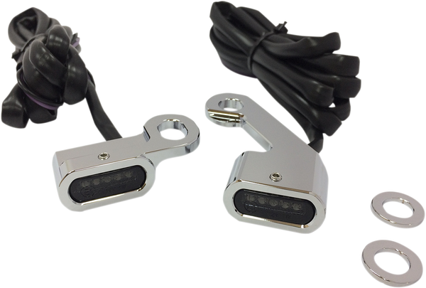 Led Handlebar Marker Lights Chrome, 1, nordicamoto.ro