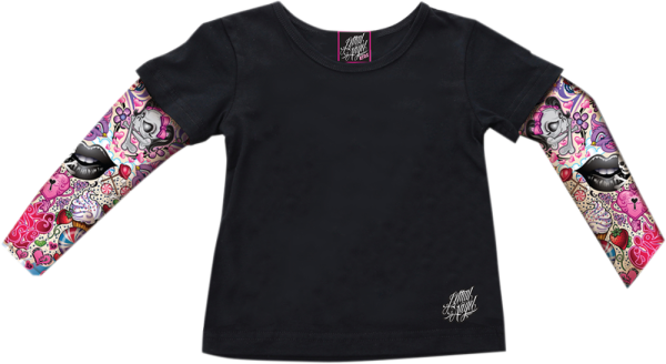 Youth Tattoo Sleeve T-shirt Black 3T, 1, nordicamoto.ro