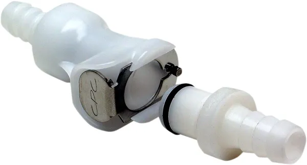 Straight-through Fuel Line Quick-disconnect Coupling White