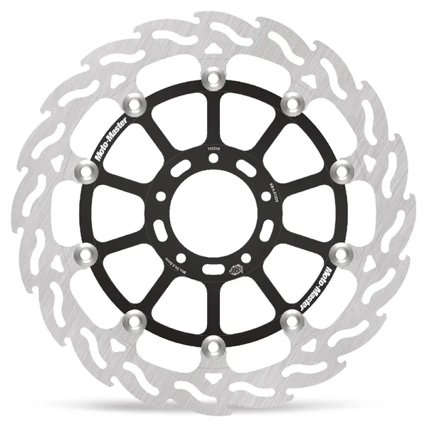 Flame Series Floating Rotor Black, Silver, Stainless Steel-0