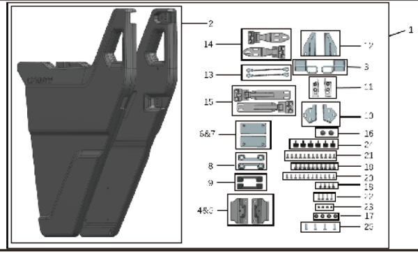 LH@RH HALF-DOOR ASSY, 2, nordicamoto.ro