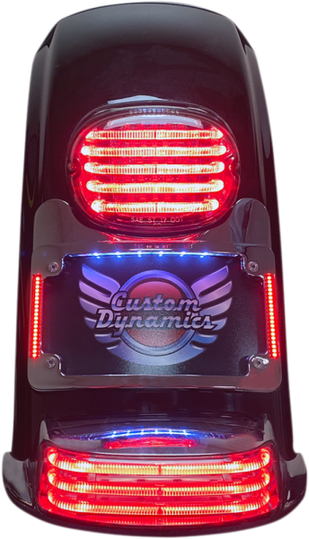 Turn Signal Eliminator With Tri Radius Illuminated Plate Frame Amber, White, 3, nordicamoto.ro